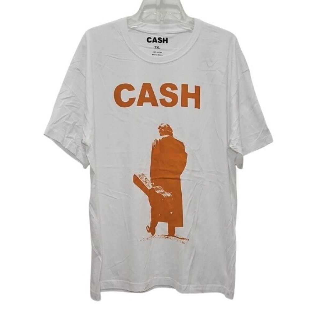 Johnny Cash Graphic Print Band Tee Size 2XL New Music Classic Folk Retro Icon